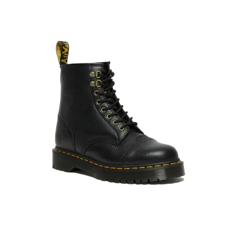 Dr. Martens 1460 Bex Faux Fur Lined Leather Lace Up Boots 'Black'-1