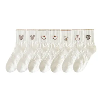 Lan Miao Mid Calf Socks Women's 7 Pack