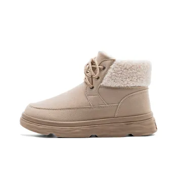 Warrior Warm Wear Resistant Slip Resistant Short Snow Boots Women's Khaki