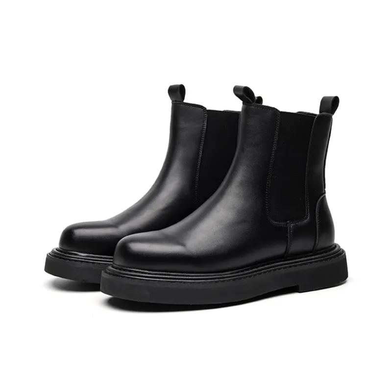 GZZ Short Chelsea Boots Men's Black-2
