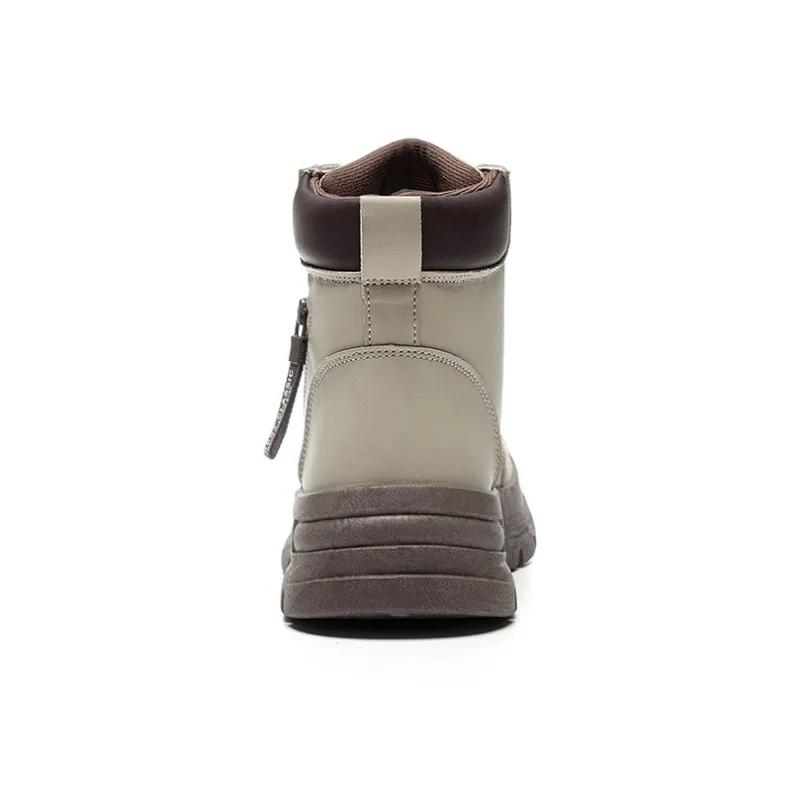 RENBEN Short Martin Boot Women's Beige Brown-3
