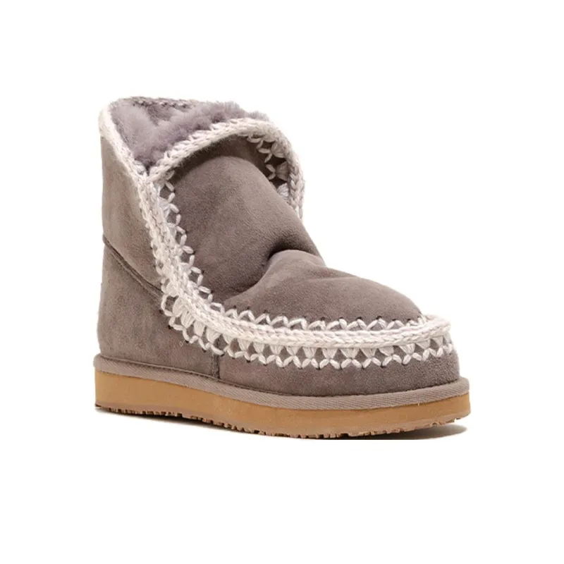 K.D.KENAZ Short Snow Boots Women's Tea Brown-3