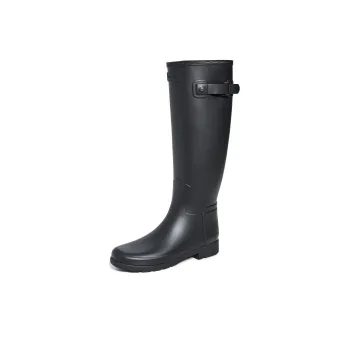 HUNTER Warm Slip-Resistant Rain Boots Women's Black