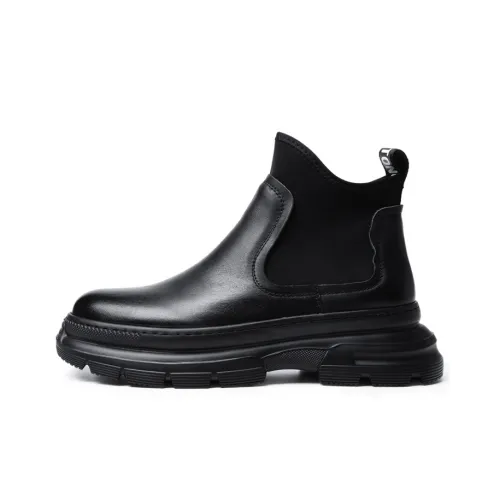 YEDANI Short Chelsea Boots Men's Black