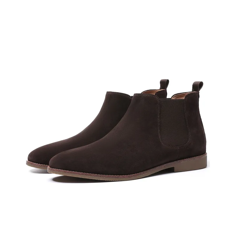 ELLE HOMME Crew Chelsea Boots Men's Coffee-1