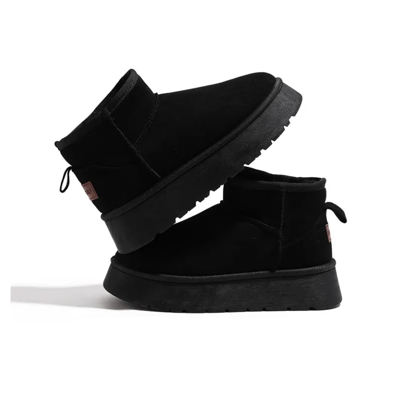 HUANQIU Thermal Abrasion Resistant Slip Resistant 9cm Snow Boots Women's-3