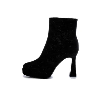 POOQ Ankle Boots Women's Black/White