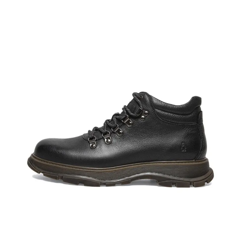 Hush Puppies Ankle Boots Men Black/Camel-0