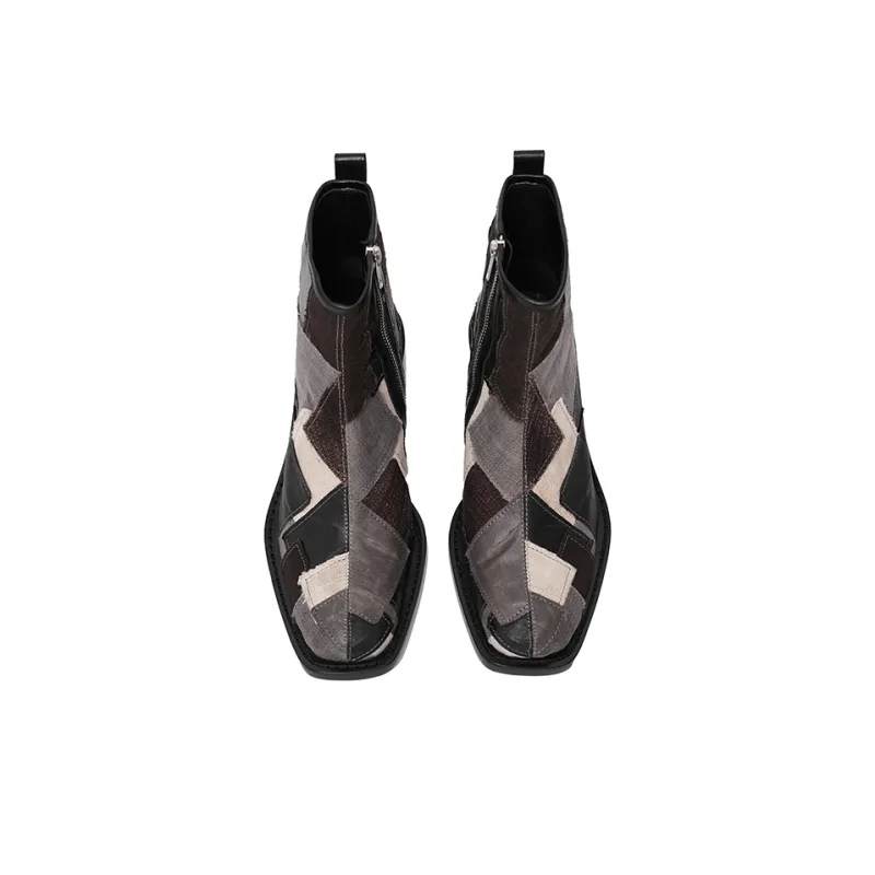 SYMBOLS OF LIGHT Ankle Boots Men's Gray-2