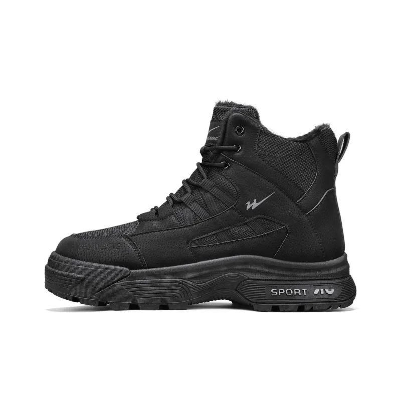 Binary Short Martin Boot 5.5CM Men's Black-0