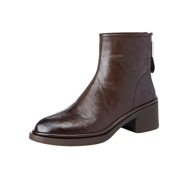 ELLE Ankle Boots Women's Black/Coffee-15