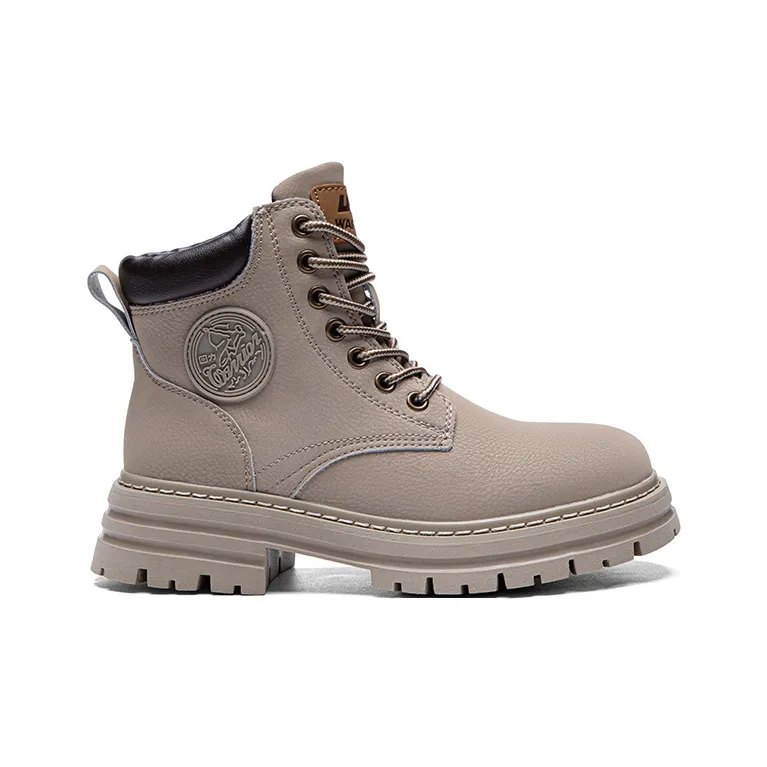 Warrior British Style Ankle Boots Short Martin Boot Unisex Gray-1