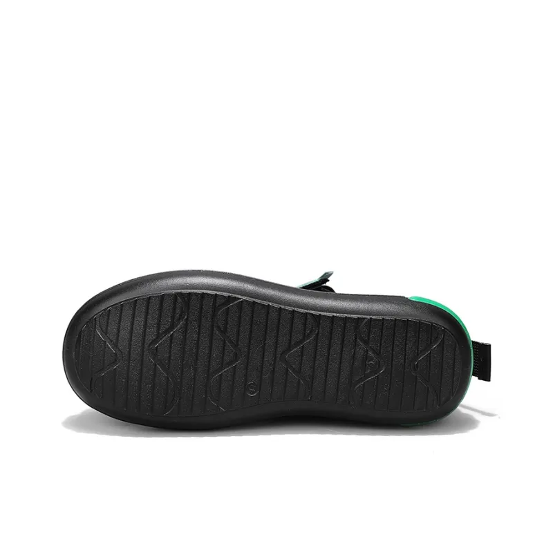 HUANQIU Short Snow Boots Men's Black Green-4