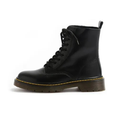 STEVE MADDEN Martin Boots Women's Black/White