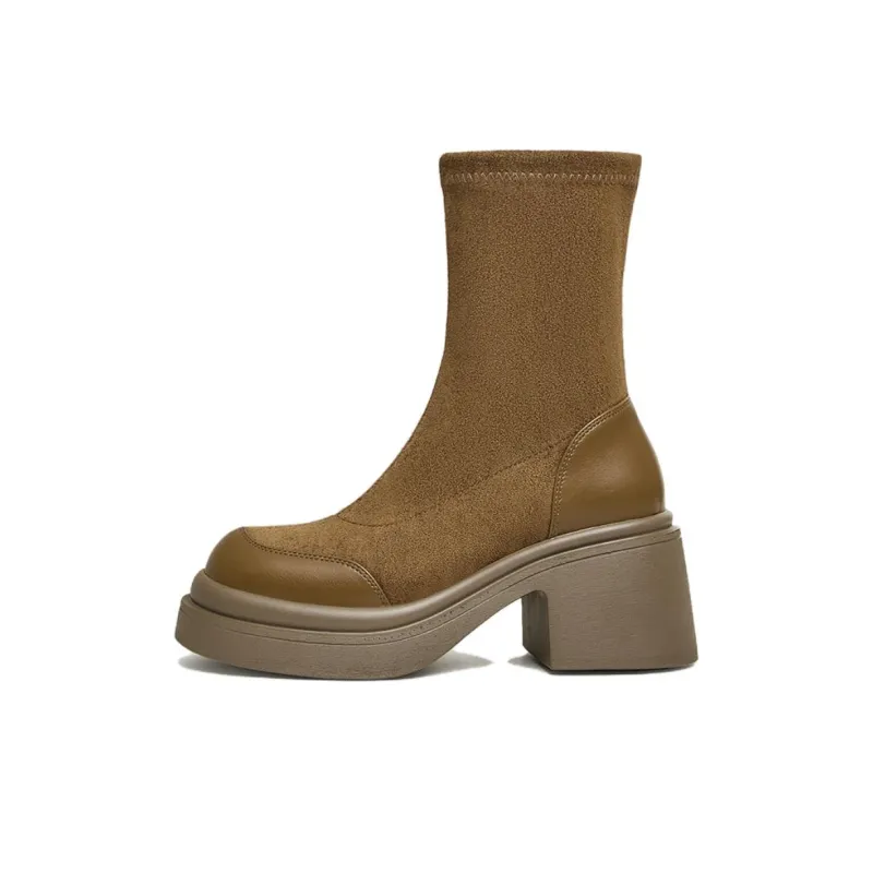 TATA Ankle Boots Women's Black/Brown-6