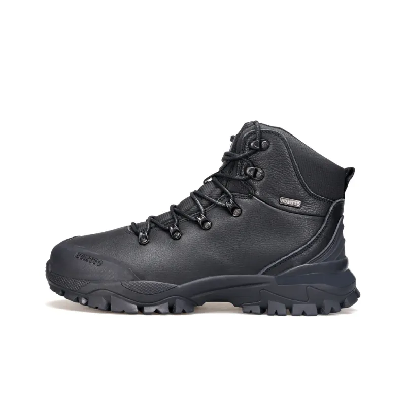 HUMTTO Warm Slip Resistant Cushioning Short Snow Boots Shoes Men's Black-0