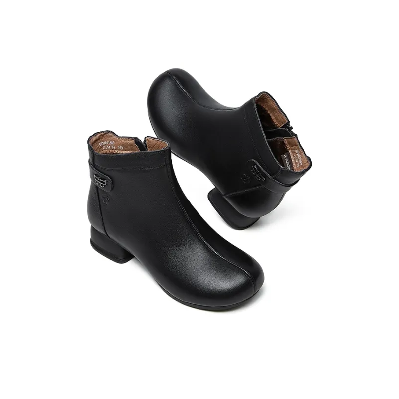 HANG TEN Ankle Boots Women's Black/New Brown-5