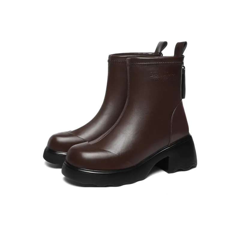 Golden Silk Rabbit Ankle Boots Women's-8