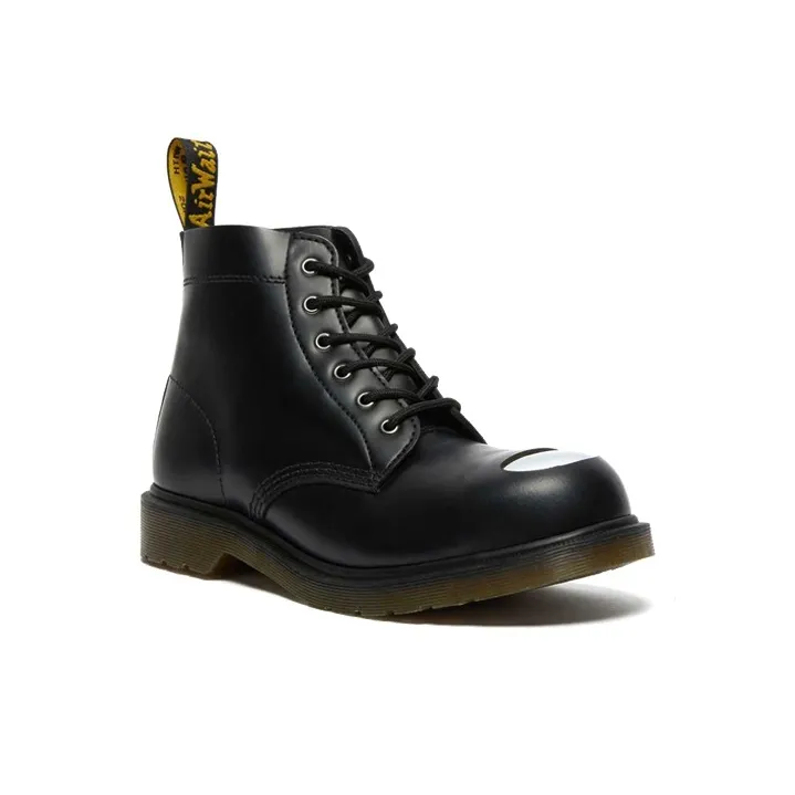 Dr.Martens 101 Exposed Steel Toe Leather Ankle Boots 'Black'-2