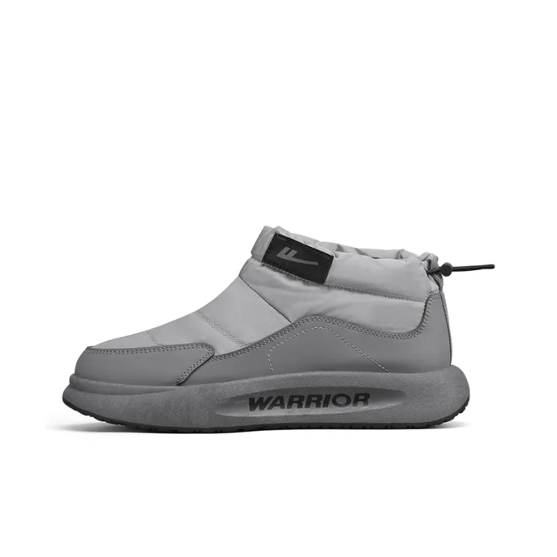 Warrior Thermal Waterproof Abrasion Resistant Cushioning Slip Resistant Short Snow Boots Men's Light Gray-0