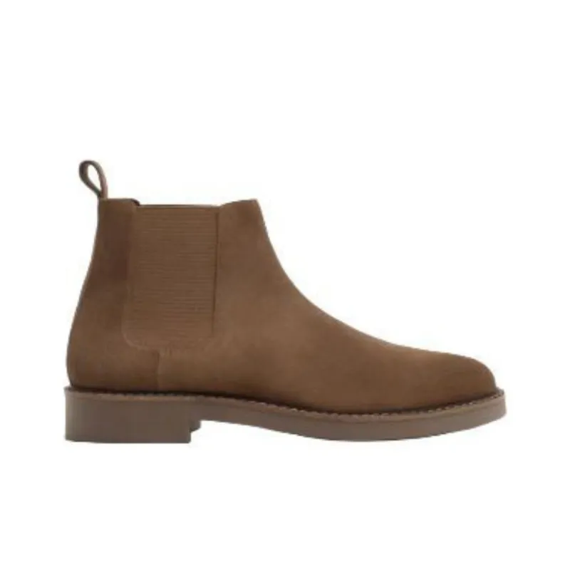 ZARA Short Chelsea Boots Men's Brown-1
