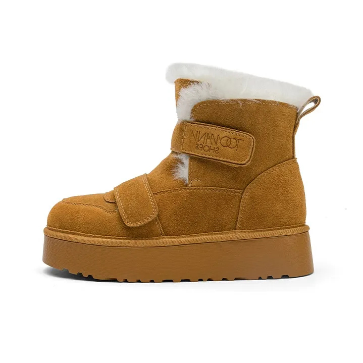 TOOMANYSHOES Short Thickened And Fleece Lined Warm Cold Resistant Height Increasing Slimming Commute Snow Boots Women's-6
