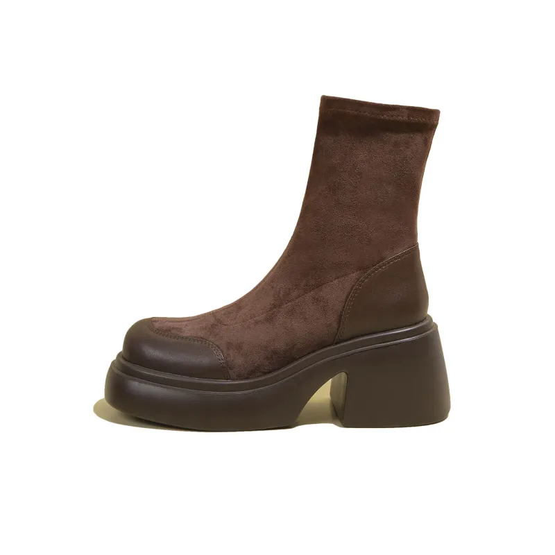 Earl Cat Ankle Boots Women's Black/Brown-5