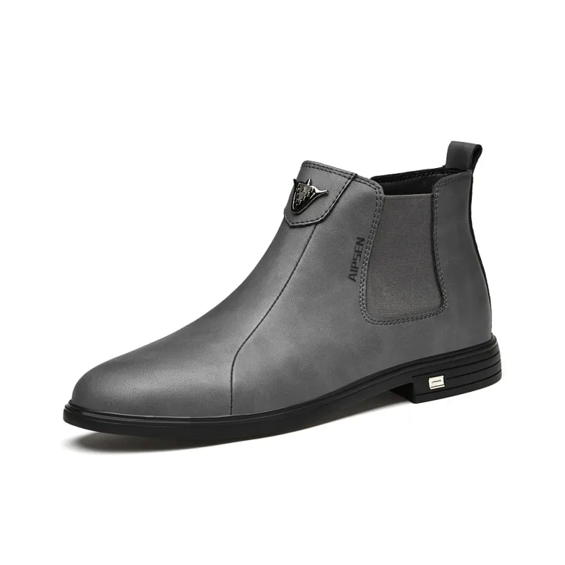 AIPSEN Short Chelsea Boots Men's Gray-1