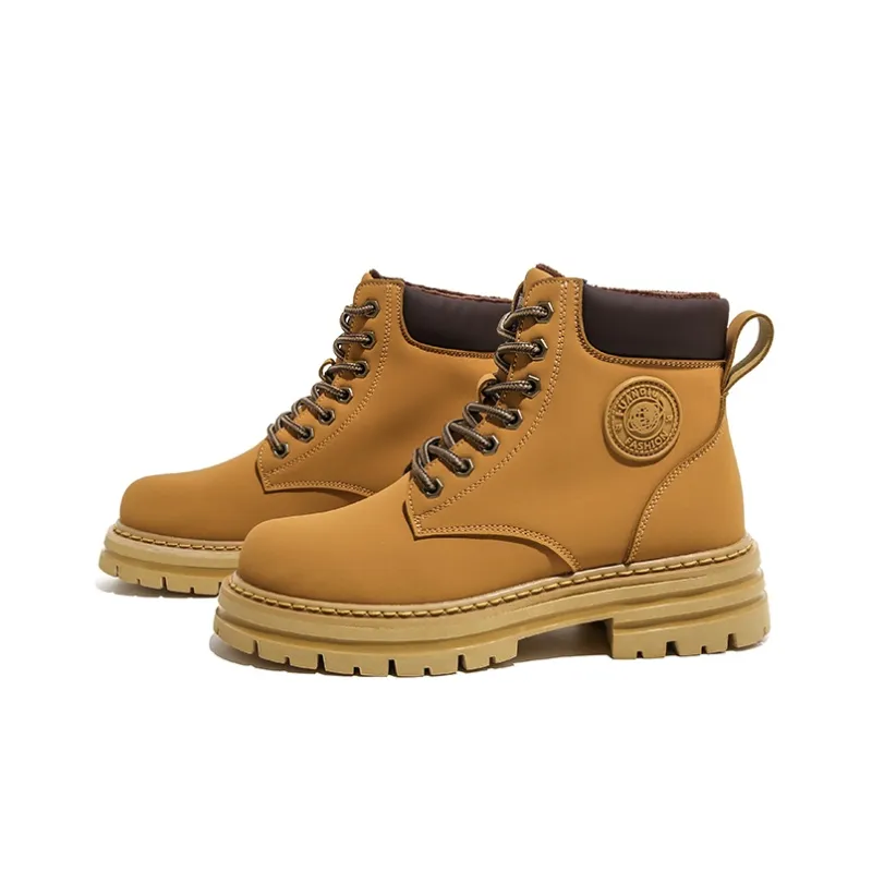 HUANQIU Martin Boot Unisex Ginger Yellow-2