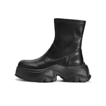 TOOMANYSHOES Attack Shell Mobile Unit Ankle Boots Women's Black