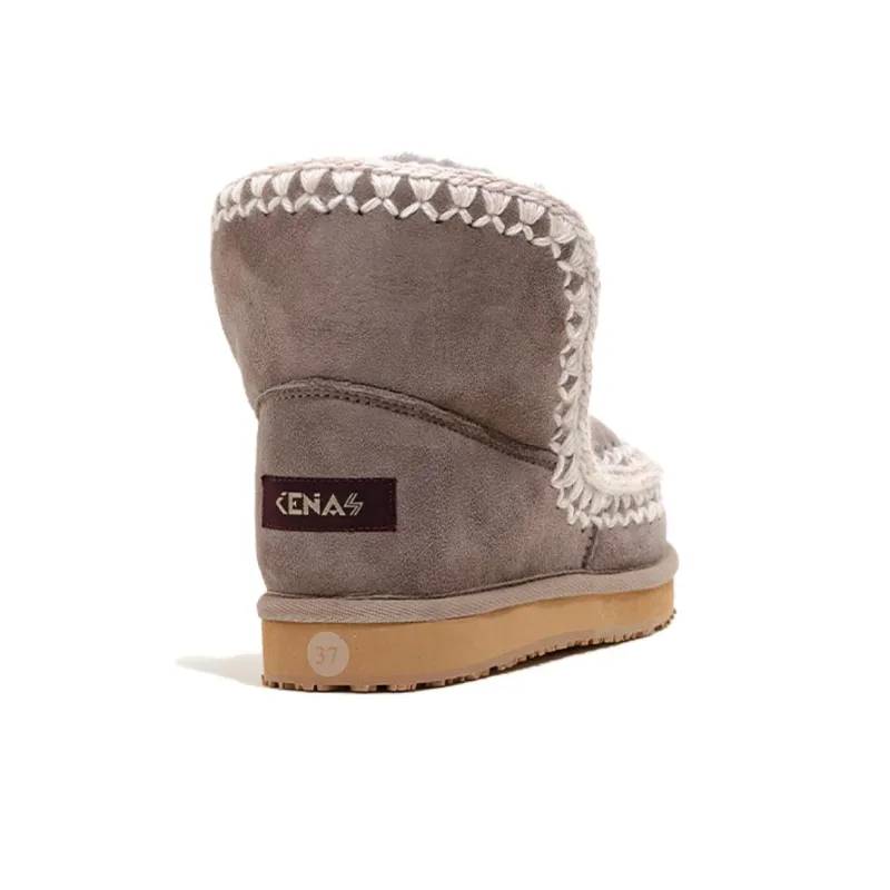 K.D.KENAZ Short Snow Boots Women's Tea Brown-1