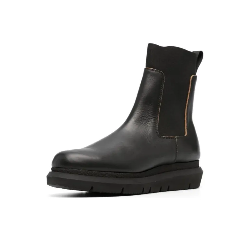 Sacai Round toe Leather Boots-3