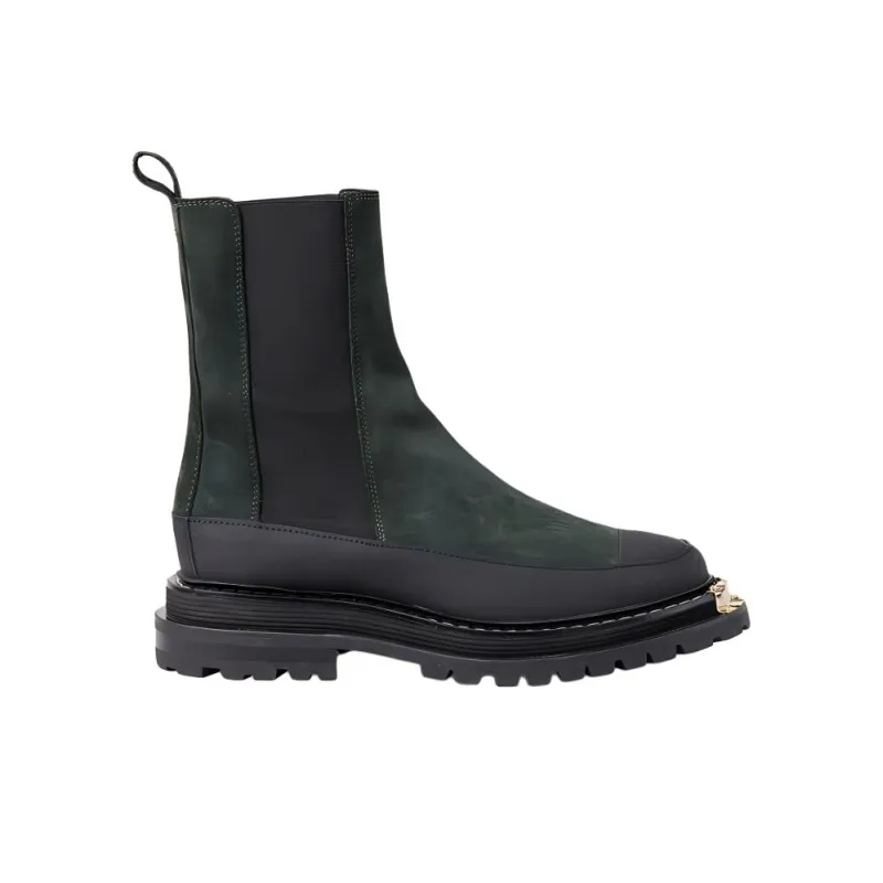 Sandro Outlets Short Chelsea Boots Women's Green-1