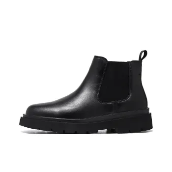 Chi Wolf Short Chelsea Boots Men's Black