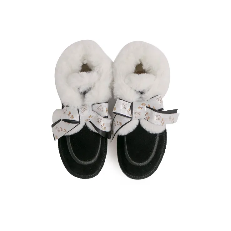Disney x GRACEGIFT Warm Ankle-Length Snow Boots Women's Black-4