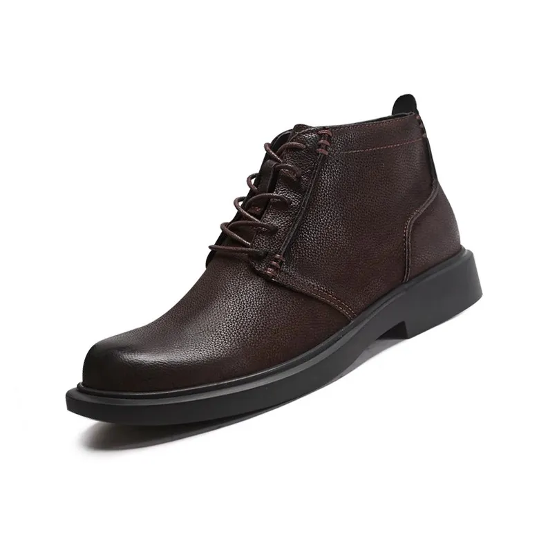 Voguhomme Ankle Boots Men Brown-4