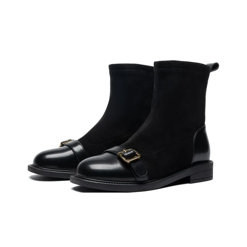 ZHR Ankle Boots Women's Black/Brown-1