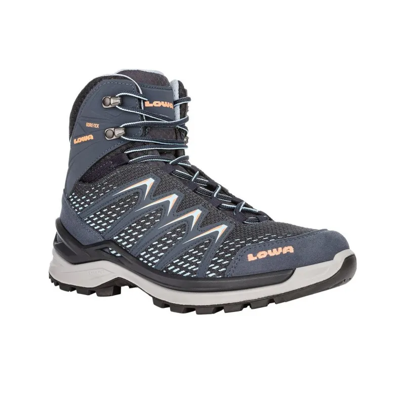 Lowa Innox Pro GTX Waterproof And Wear resistant Crew Outdoor Boots Women's Blue Black-2