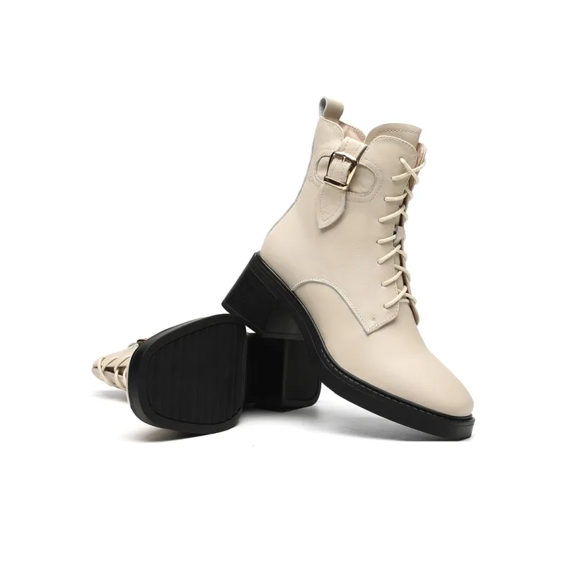 EBLAN Ankle Boots Women's Beige-4