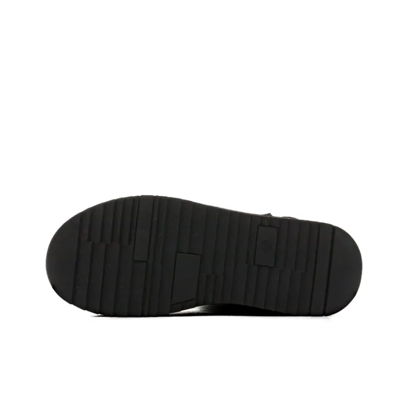 Warrior Wear Resistant Slip Resistant Short Snow Boots Unisex Black-4