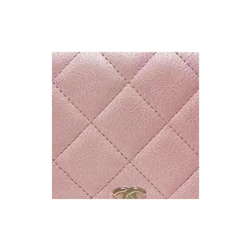 CHANEL WOC Goatskin Shoulder Bag Crossbody Bag Wallet Women's Pink-1