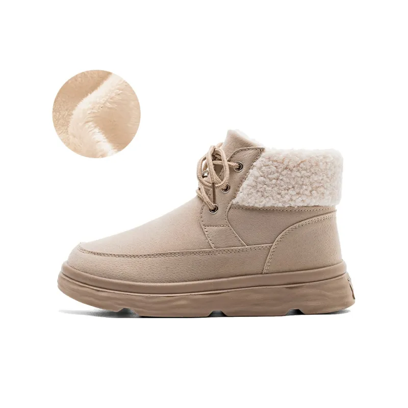 Warrior Thermal Abrasion Resistant Slip Resistant Short Snow Boots Women's Khaki-1