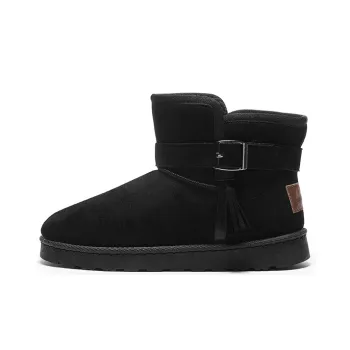 Warrior Warm Wear Resistant Cushioning Short Snow Boots Women's Black