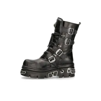 NEW ROCK Ankle Boots Unisex Black