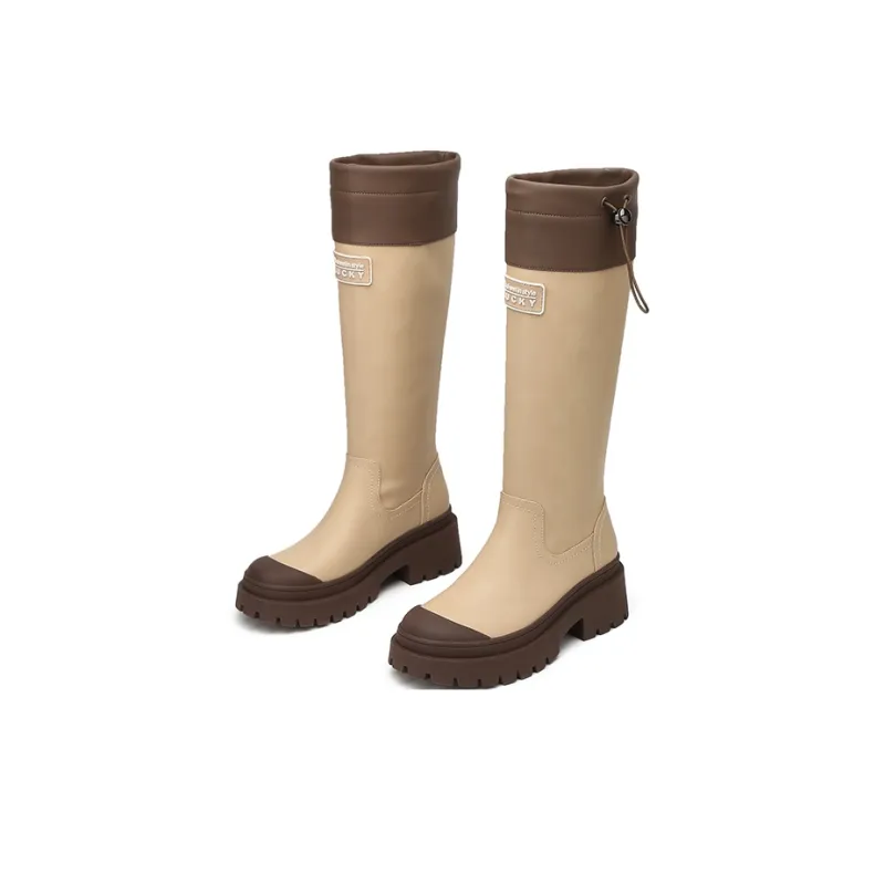 Jin Baichuan Knee-high Boots 5cm Women's-2