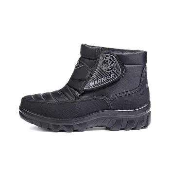 Warrior Short Mid Calf Snow Boots Men's Black