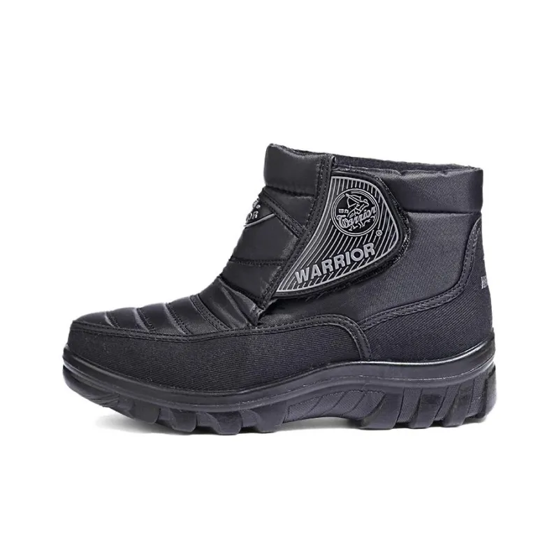 Warrior Short Mid Calf Snow Boots Men's Black-0