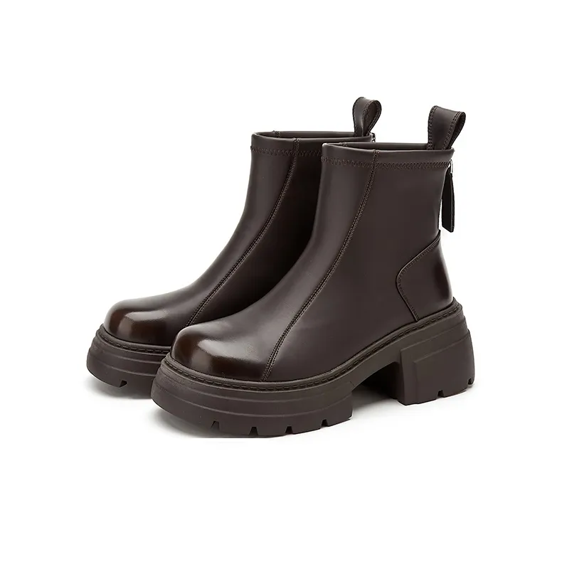 DAPHNE Ankle Boots Women's Black/Brown-5