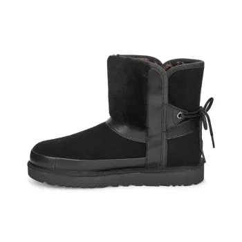 UGG Classic Leopard Lined Bow 'Black' Women's