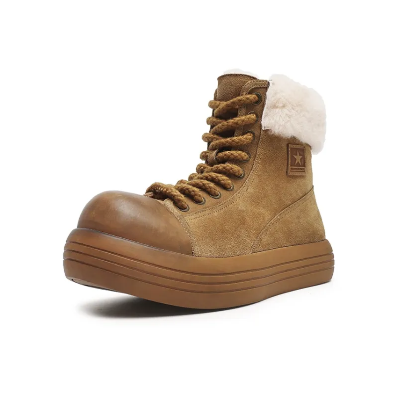 FAPAI Warm Water Resistant Wear Resistant Cushioning Coverage Short Snow Boots Unisex-9